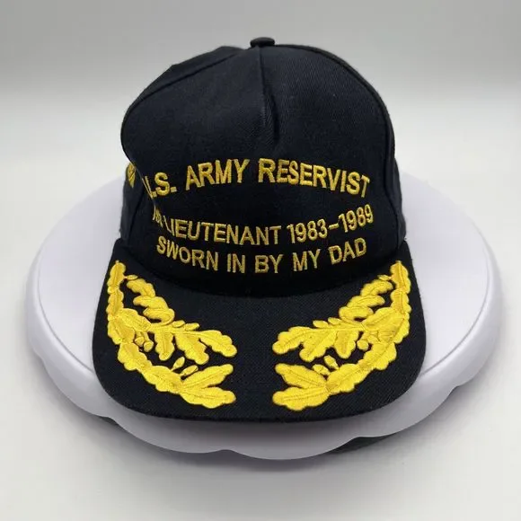 Vintage1980s 1984 U.S. Army Reservist Donald Hume Scrambled Eggs Hat USA Made
